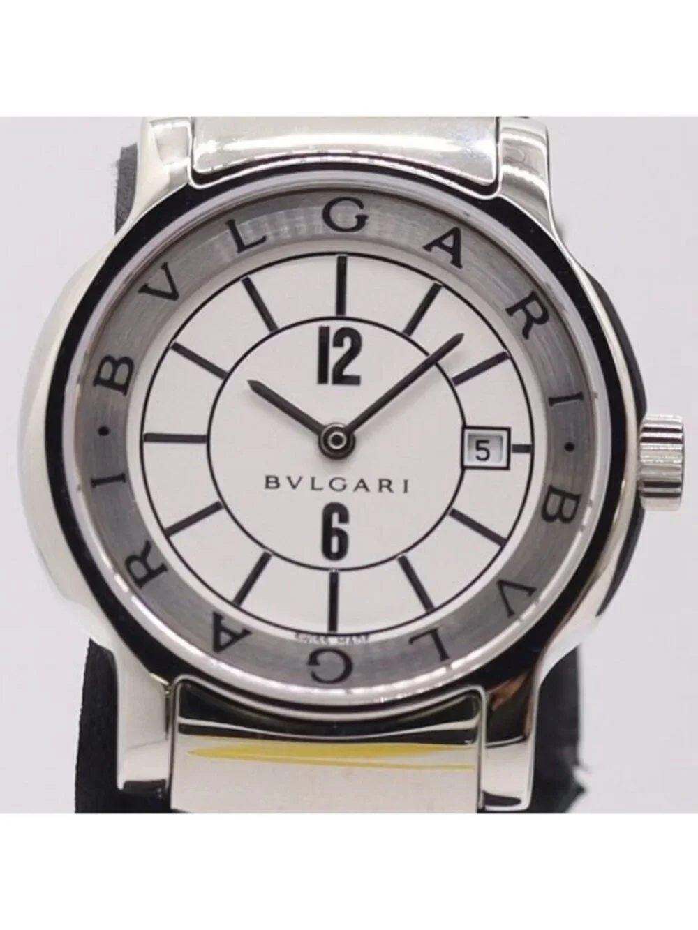 Bvlgari Bulgari Solo Tempo Quartz Date White Dial Watch